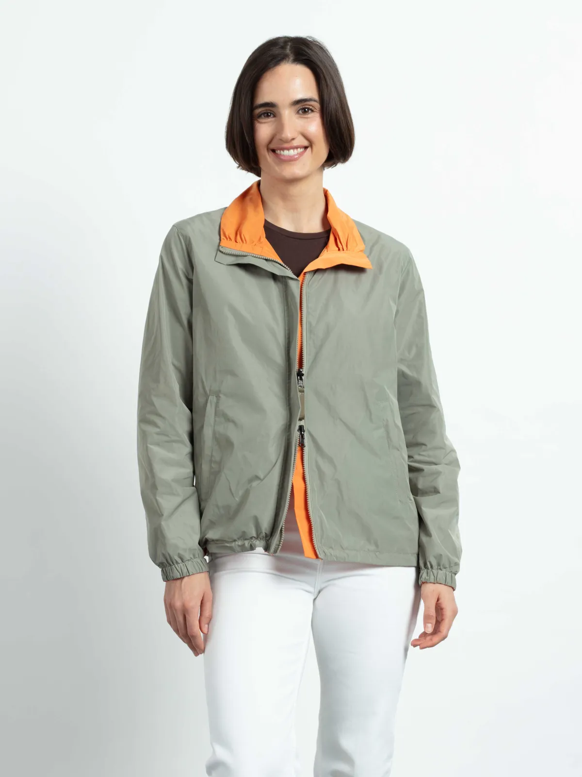 Wendejacke mit Raffkragen Shape-Memory