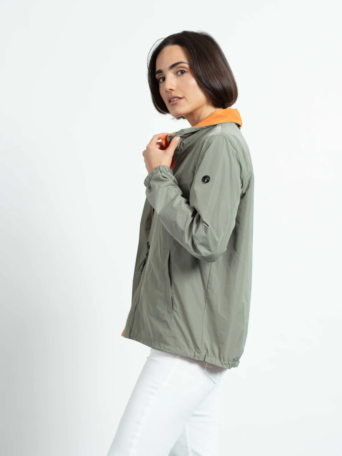 Wendejacke mit Raffkragen Shape-Memory