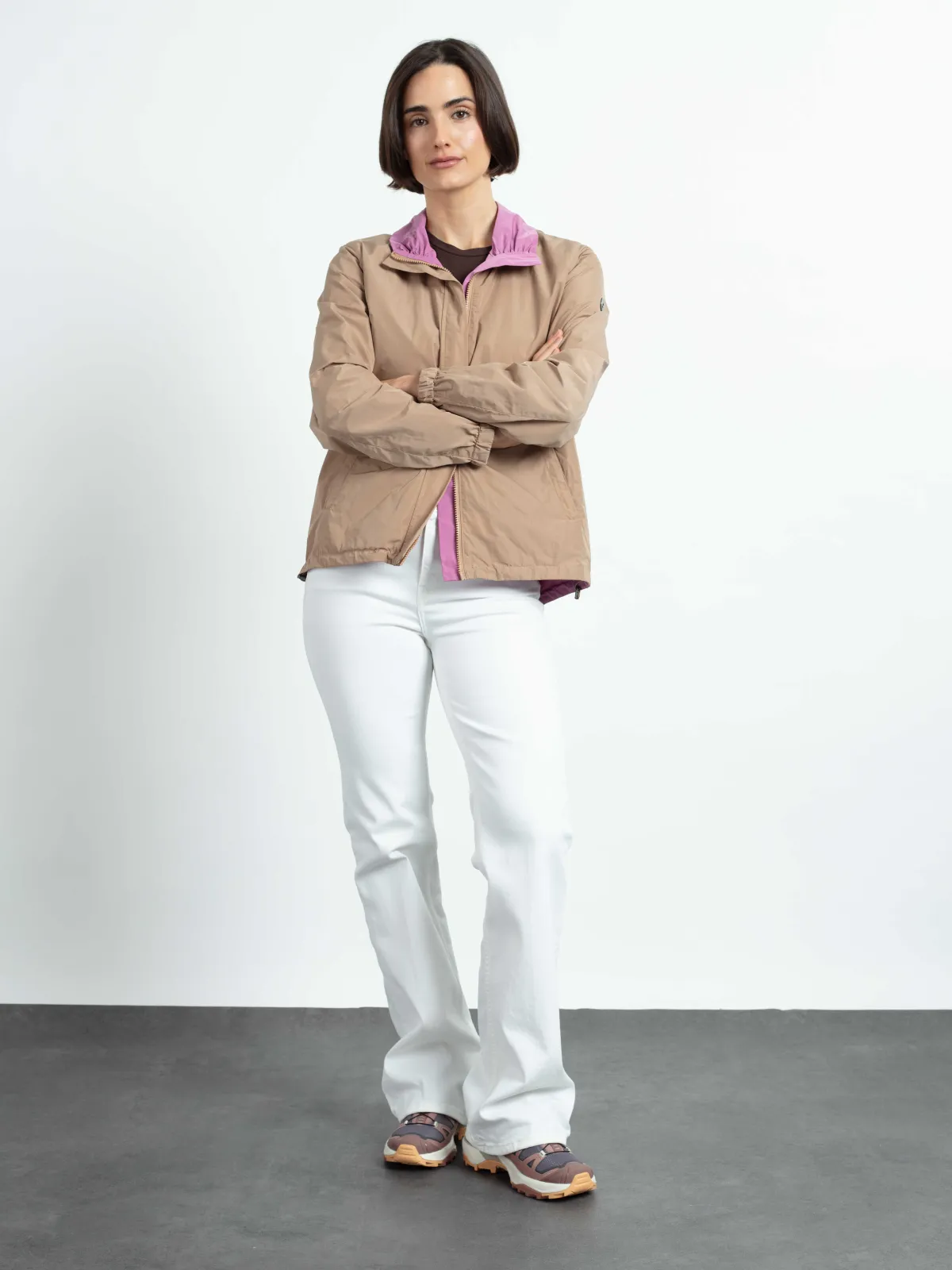 Wendejacke mit Raffkragen Shape-Memory