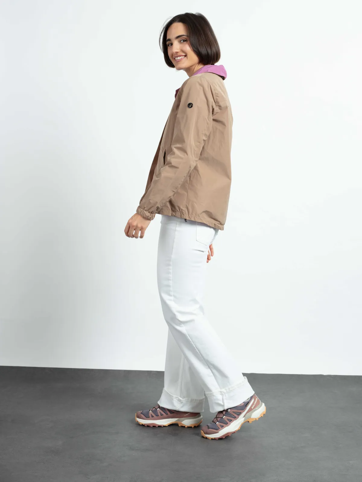 Wendejacke mit Raffkragen Shape-Memory