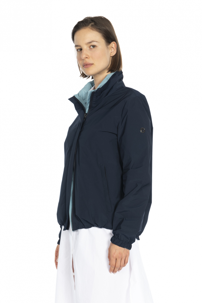 Wendejacke mit Raffkragen Shape-Memory