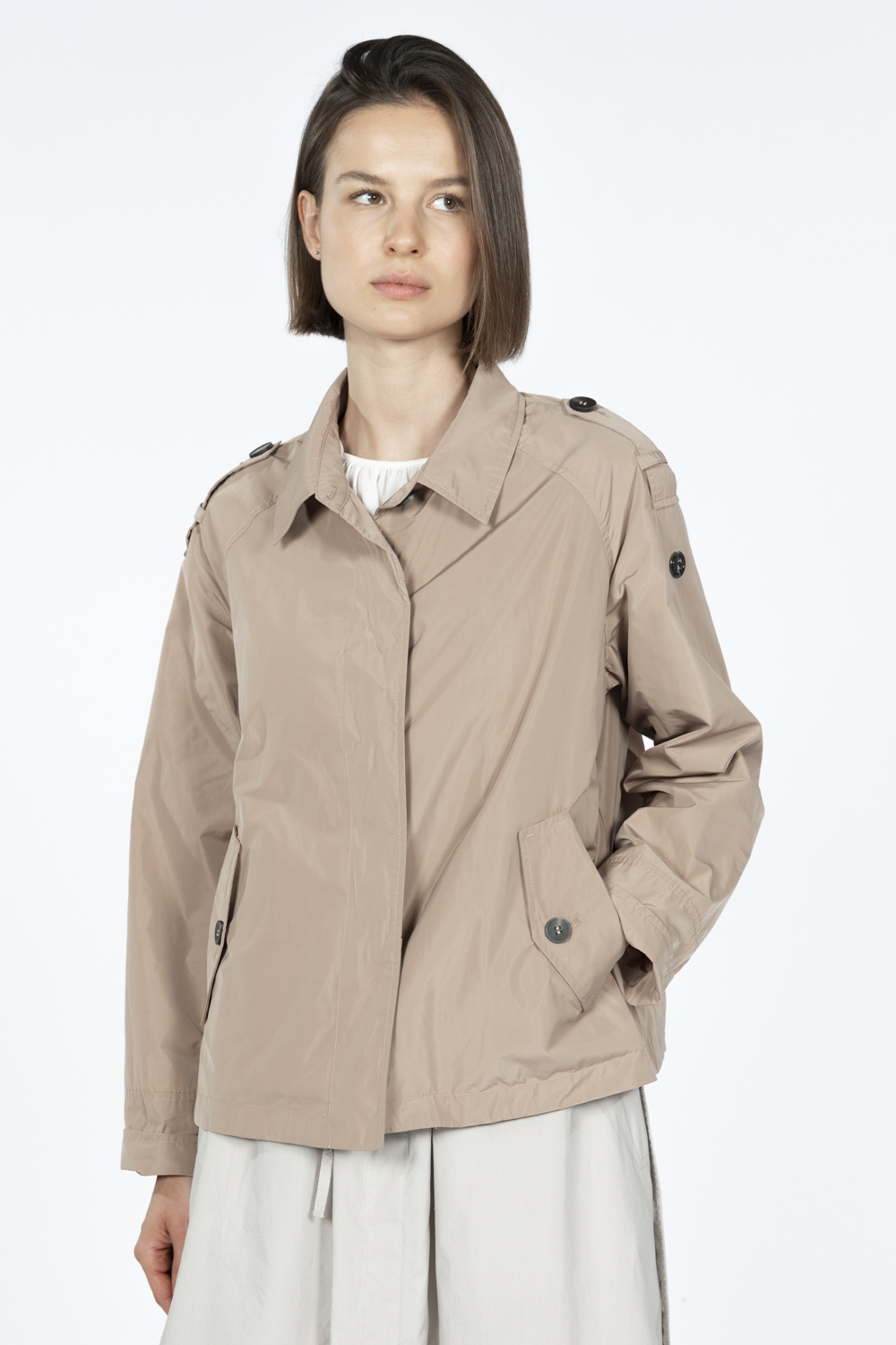 Trenchjacke mit Netzfutter 