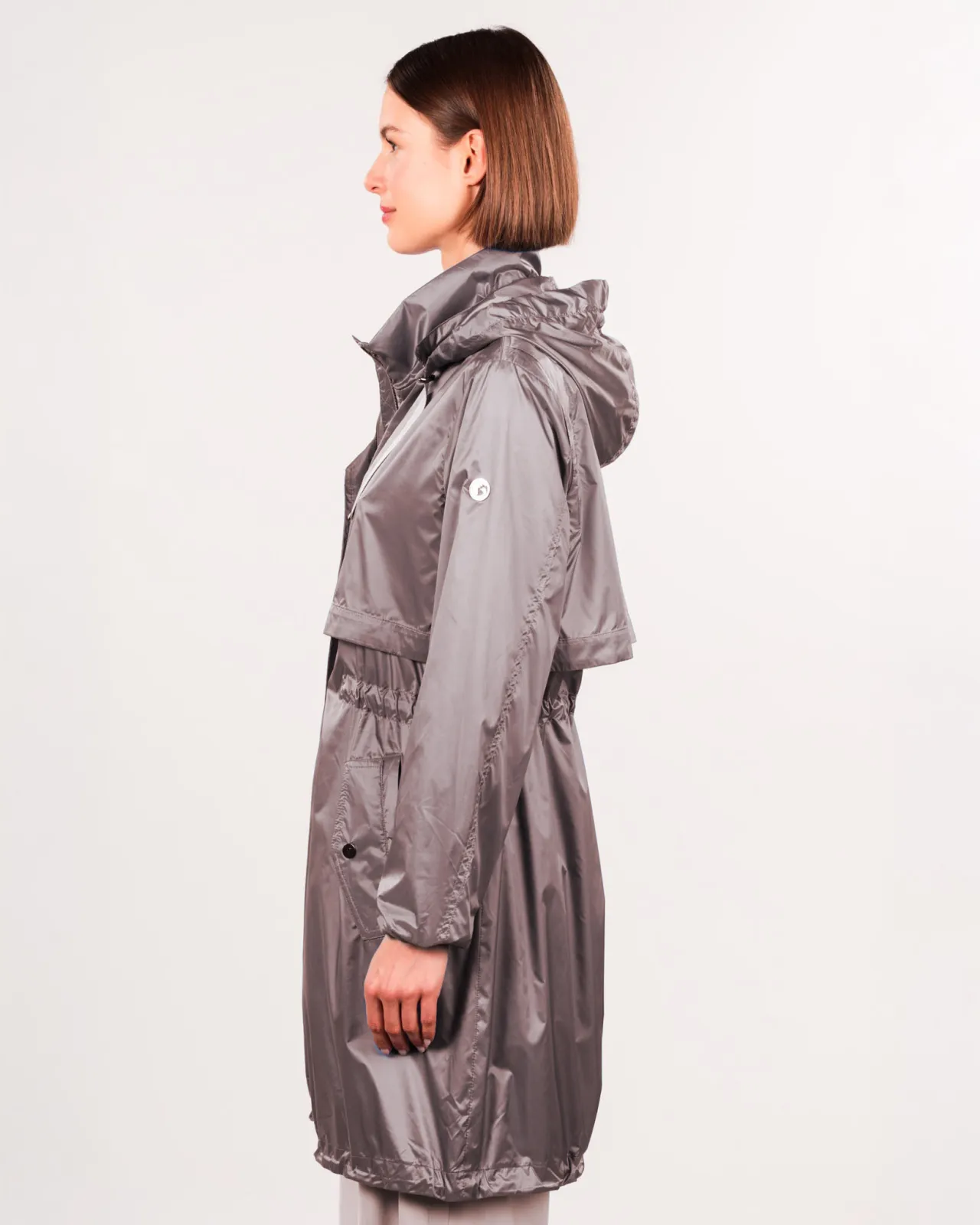 Longparka Satin light - Glänzender Parka für Damen