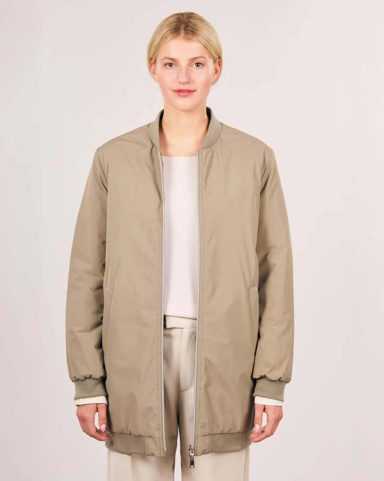 Bomberjacke wendbar - Lange, wendbare Bomberjacke für Damen