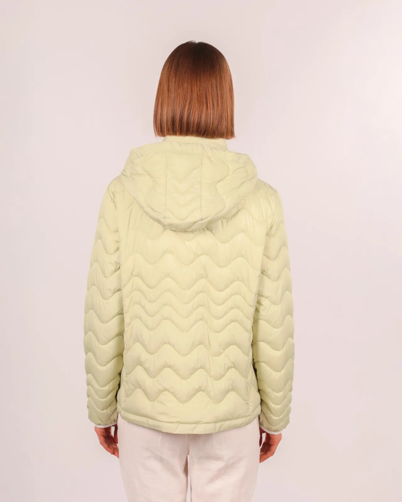 Grüne Steppjacke Wellenstepp Silk-Touch - Damenjacke in Grün