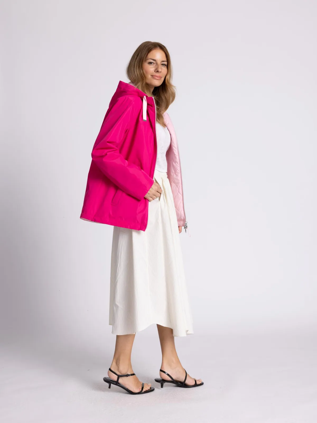 Wende-Jacke Kapuze abnehmbar Soft-Peach NOS-Farben:190+652