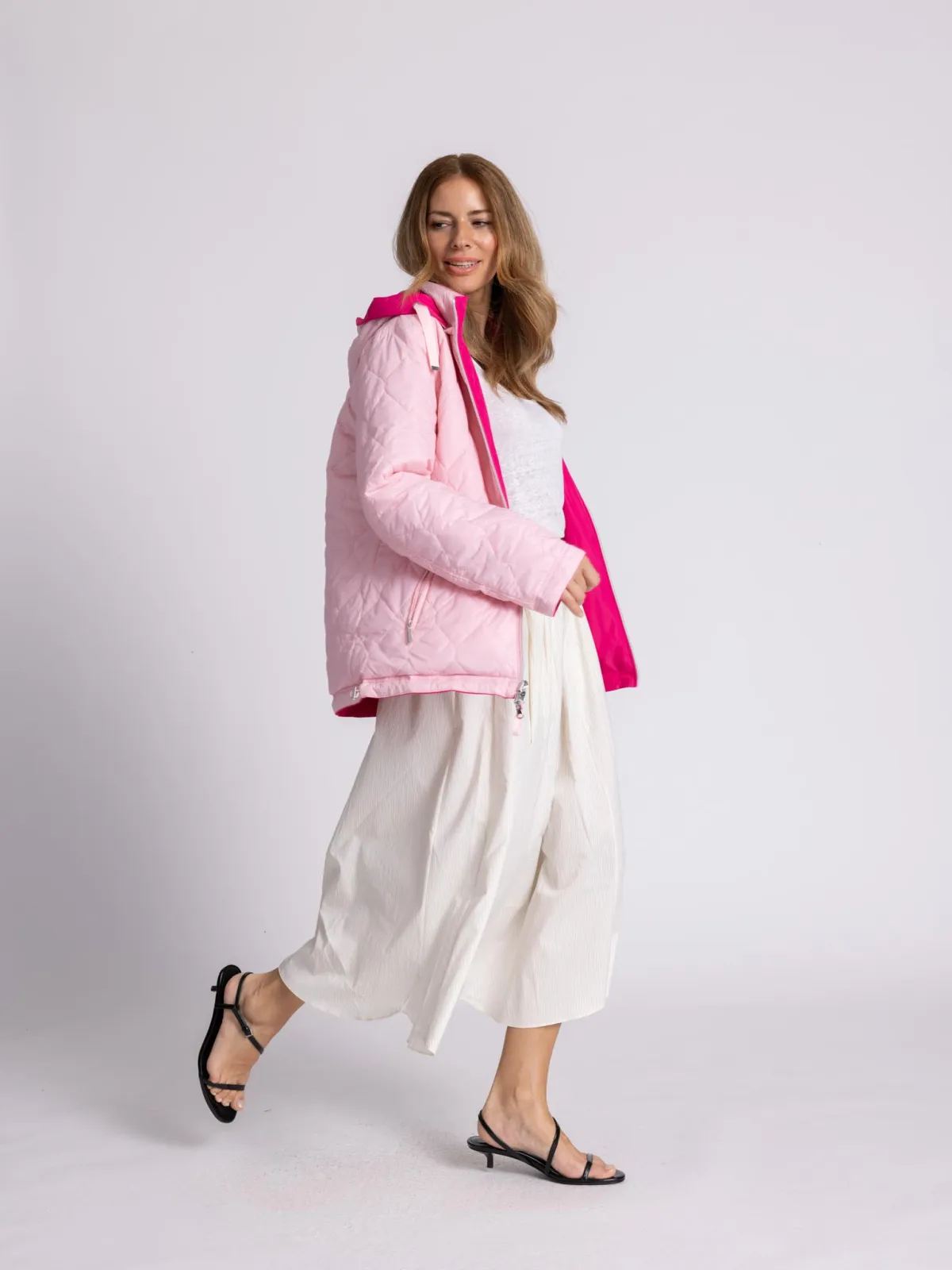 Wende-Jacke Kapuze abnehmbar Soft-Peach NOS-Farben:190+652