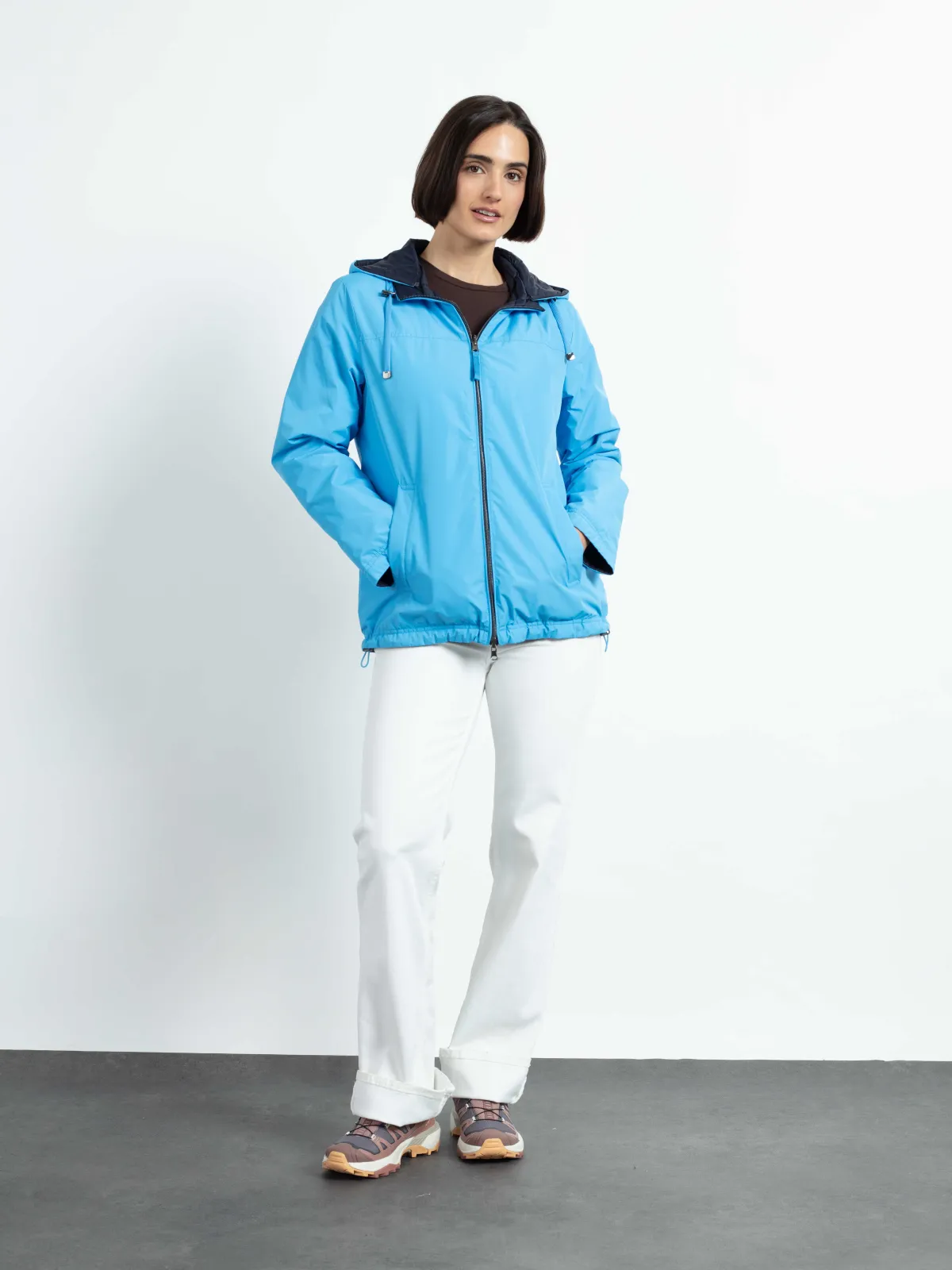 Wende-Jacke Kapuze abnehmbar Soft-Peach NOS-Farben:190+652