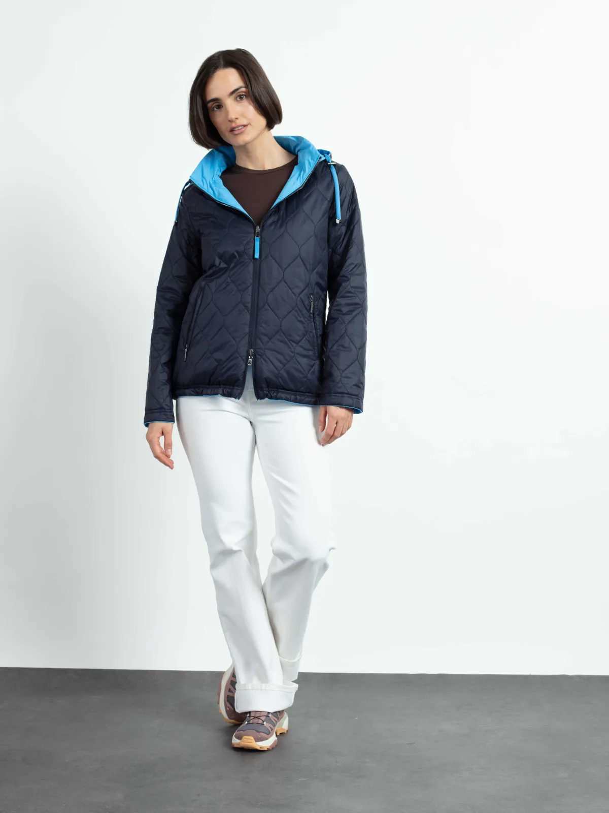 Wende-Jacke Kapuze abnehmbar Soft-Peach NOS-Farben:190+652