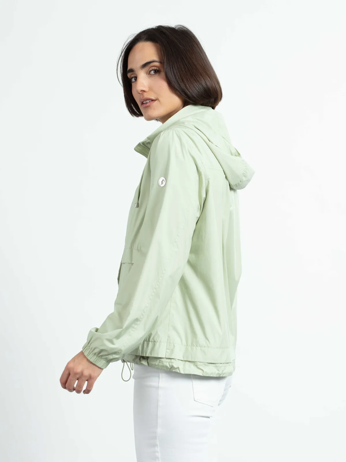 WEGA Green Goose Damenjacke mit Flatterblende Silk-Touch - Recycelte Vegane Jacke in Maigrün