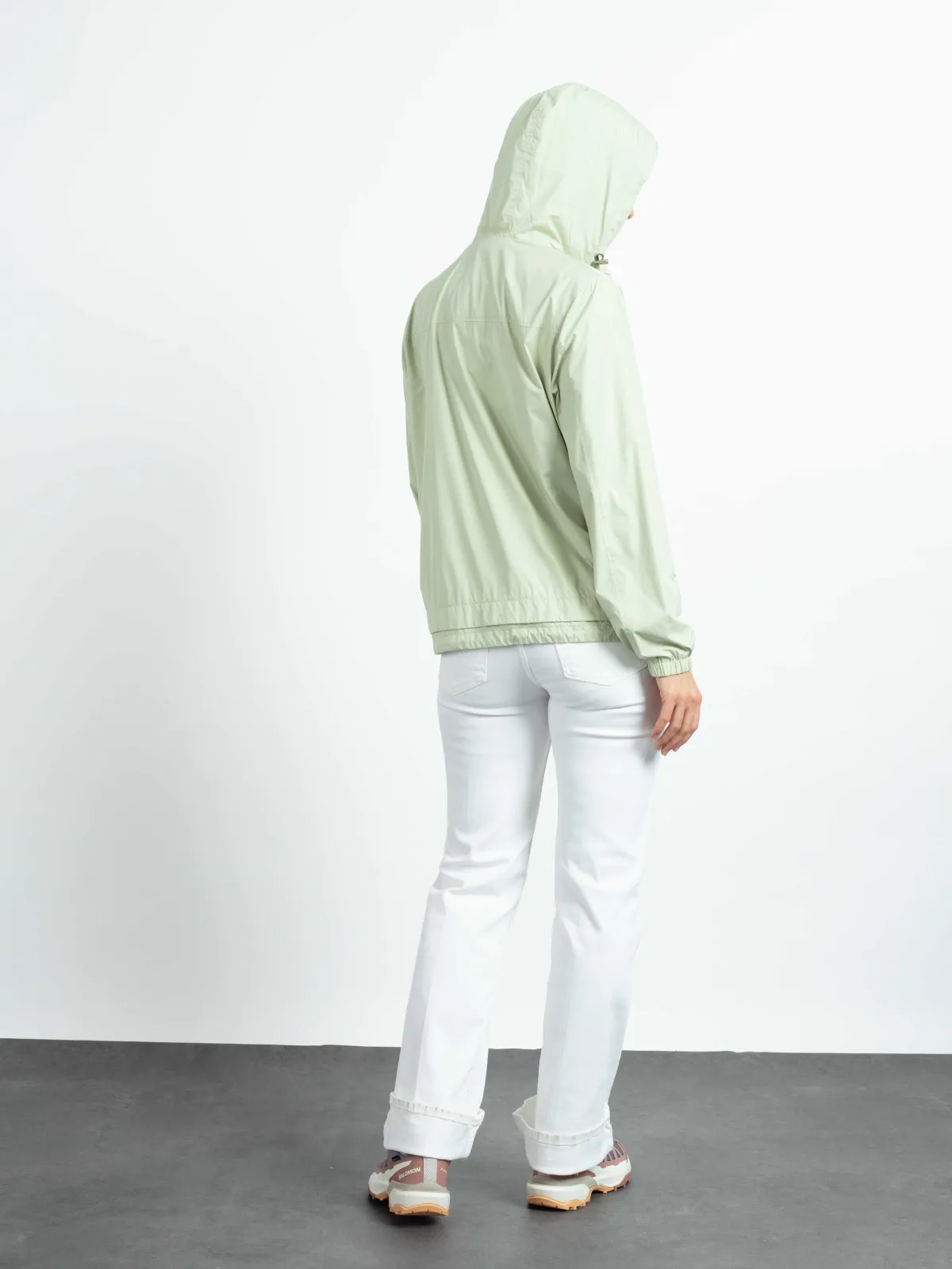 WEGA Green Goose Damenjacke mit Flatterblende Silk-Touch - Recycelte Vegane Jacke in Maigrün