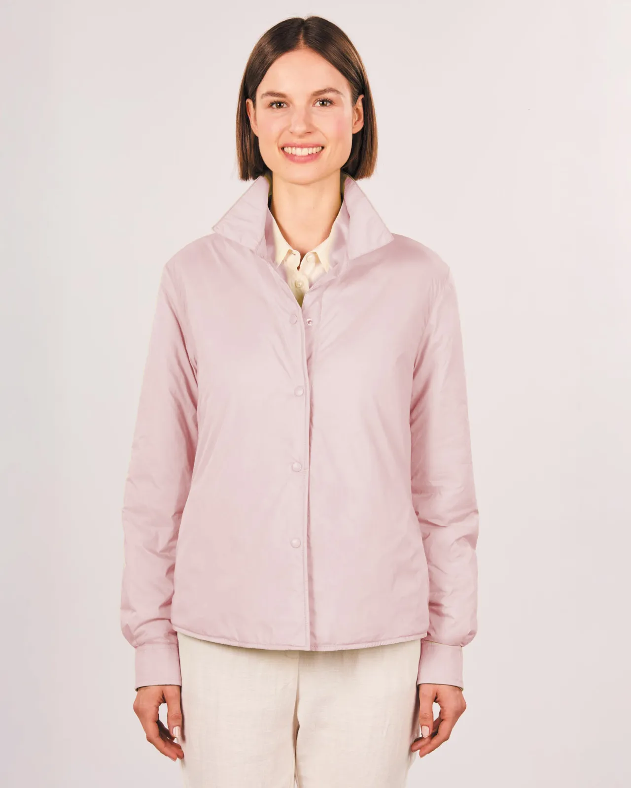 Leichte Sommerjacke im Hemd-Stil in Rosa