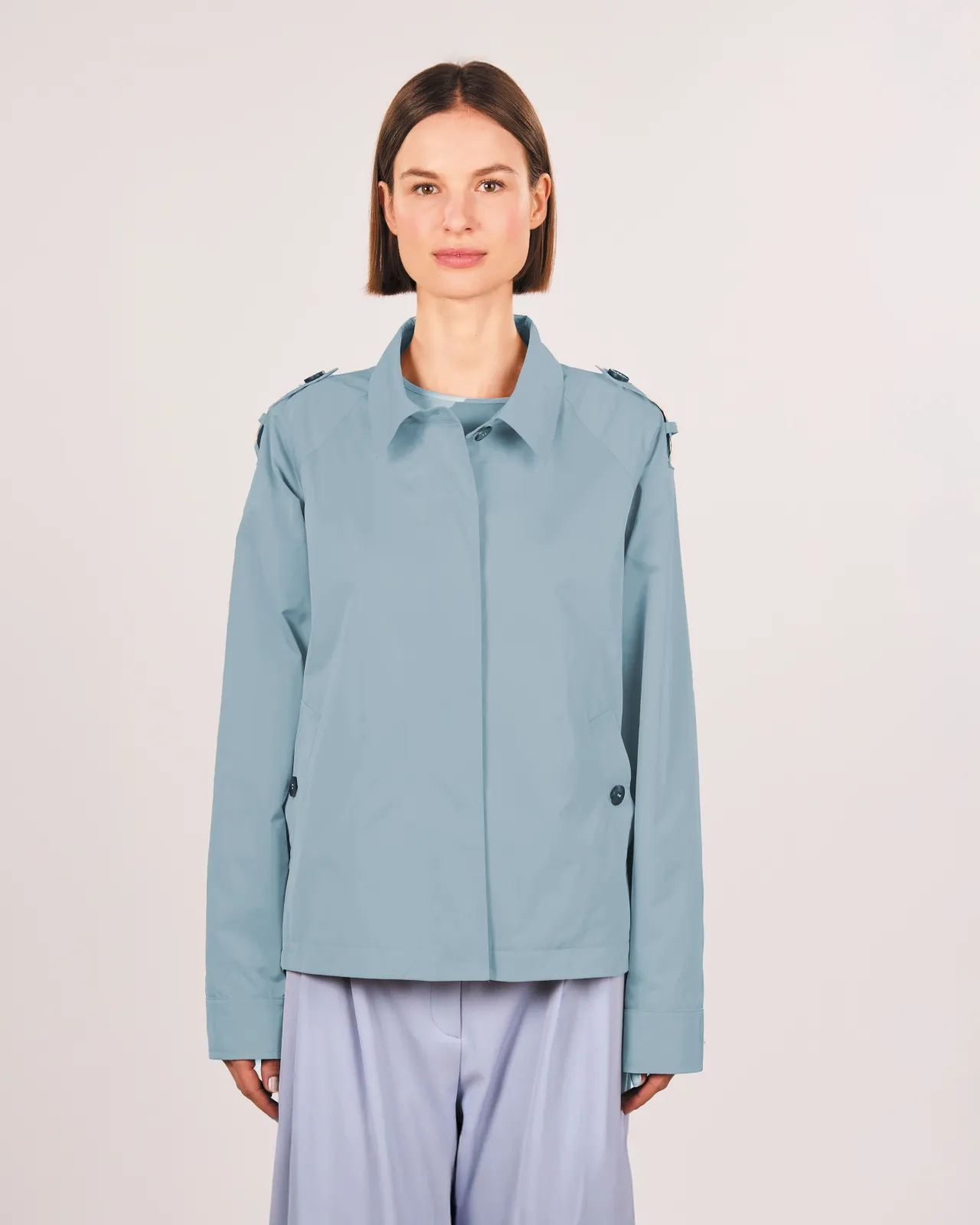 WEGA Green Goose - Kurz-Trenchcoat in Blau