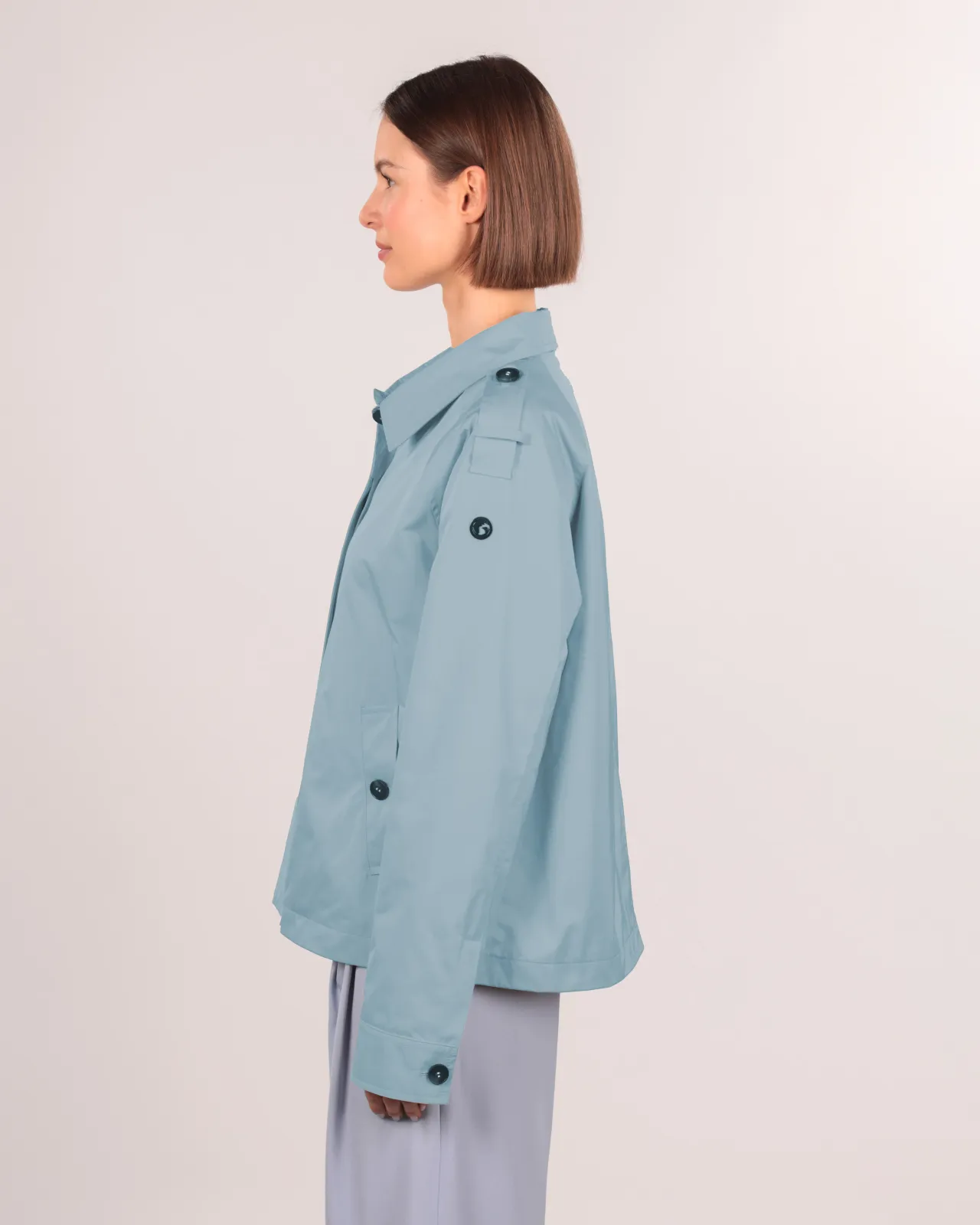 WEGA Green Goose - Kurz-Trenchcoat in Blau