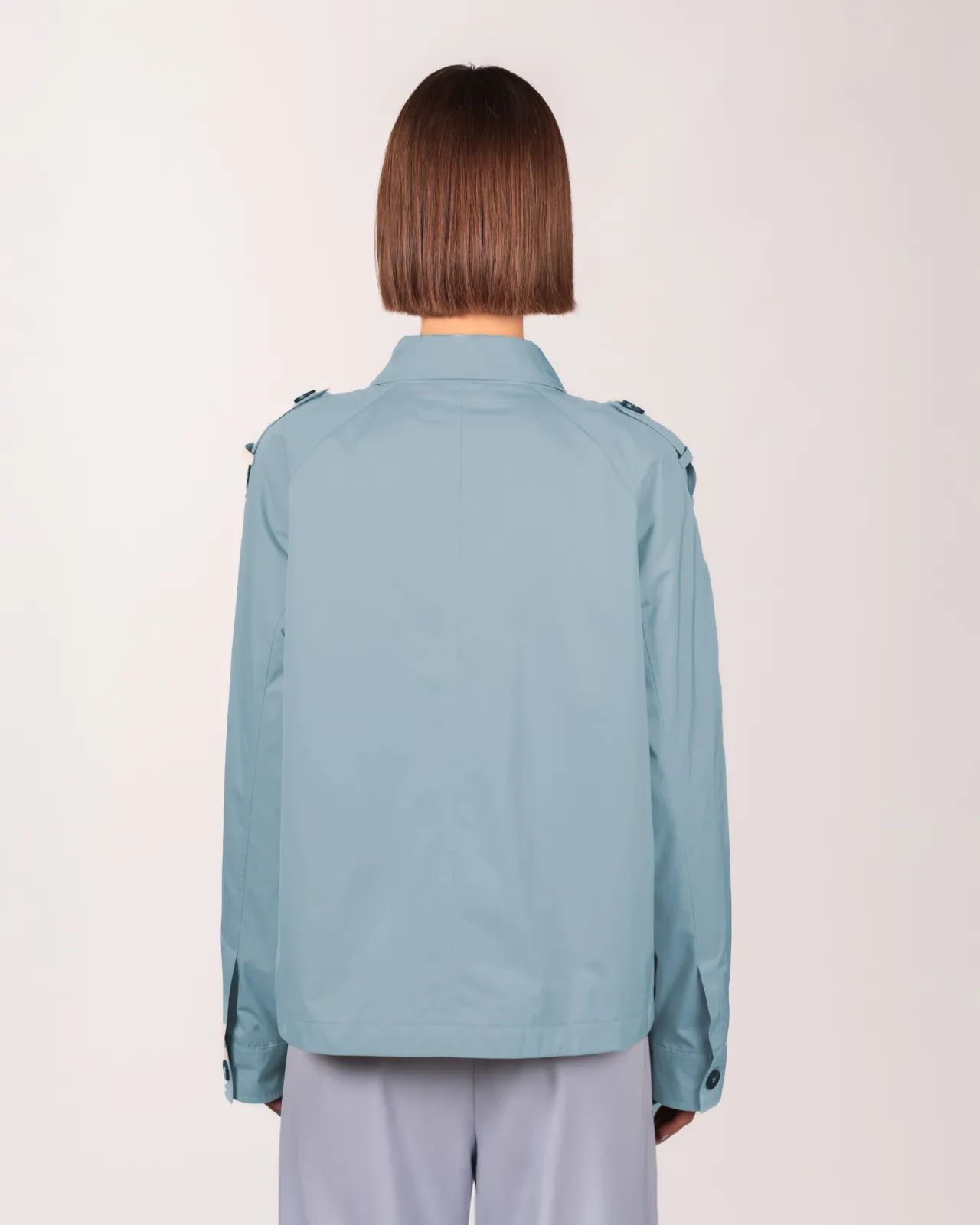 WEGA Green Goose - Kurz-Trenchcoat in Blau