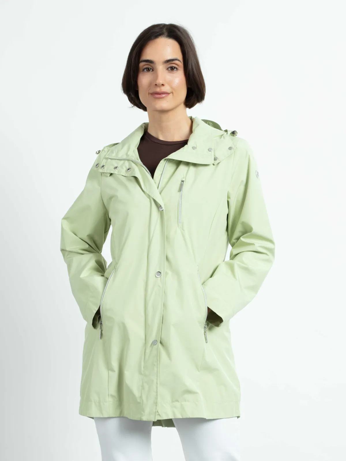 Mantel mit RT-Falte gezippt Function light