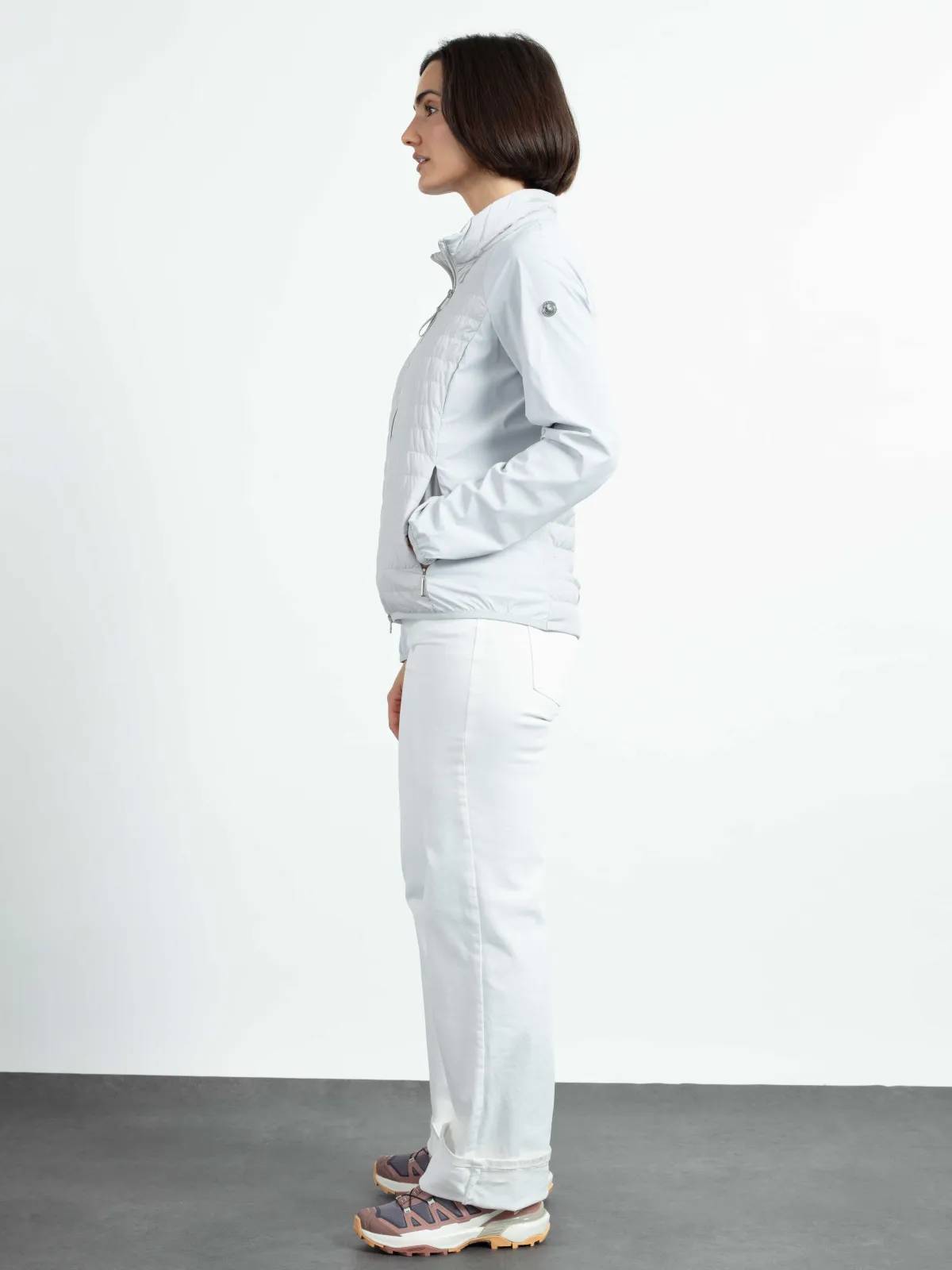 WEGA Green Goose Hybridjacke Death Valley Ultra UV light - Vegane Damenjacke mit UV-Schutz in Silber