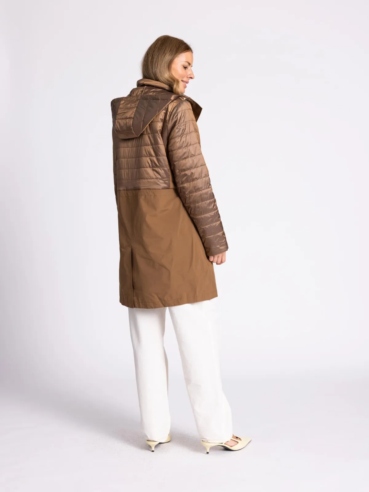 Hybridmantel mit Kapuze Function light