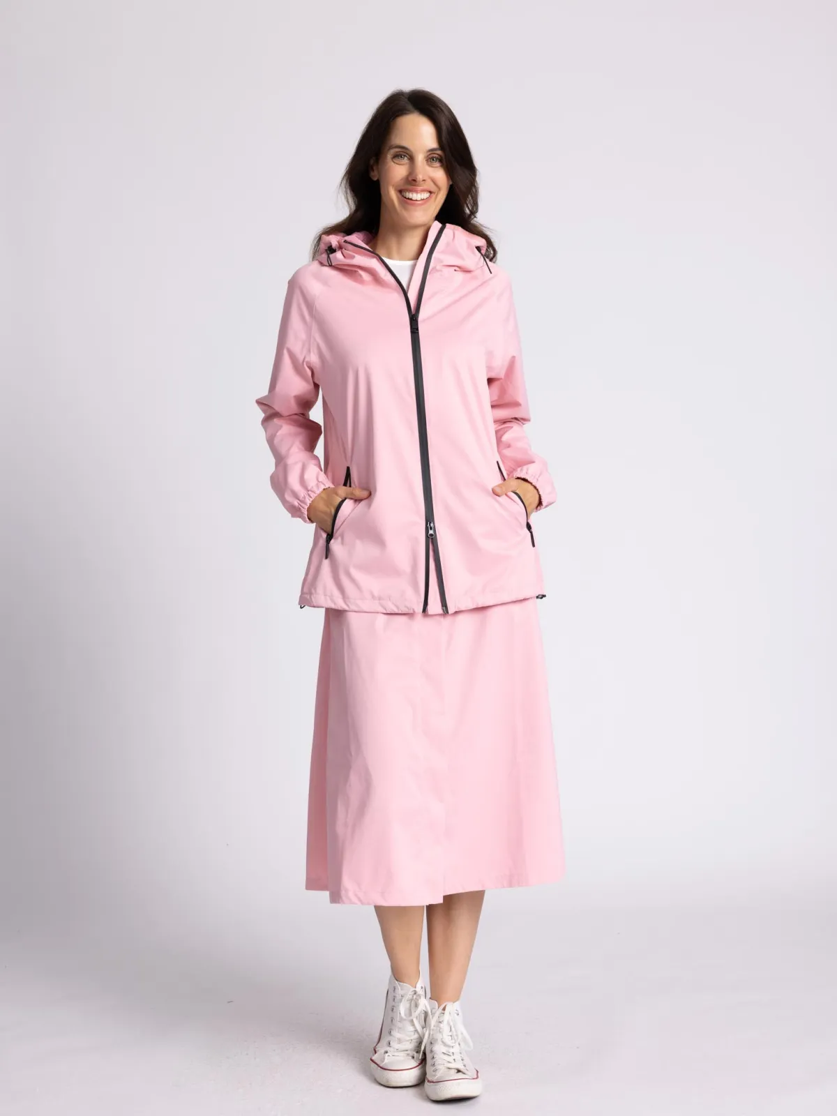 WEGA Green Goose Damenjacke mit verschweißten Nähten Anniversary Rain - Vegane Regenjacke in Candy Pink