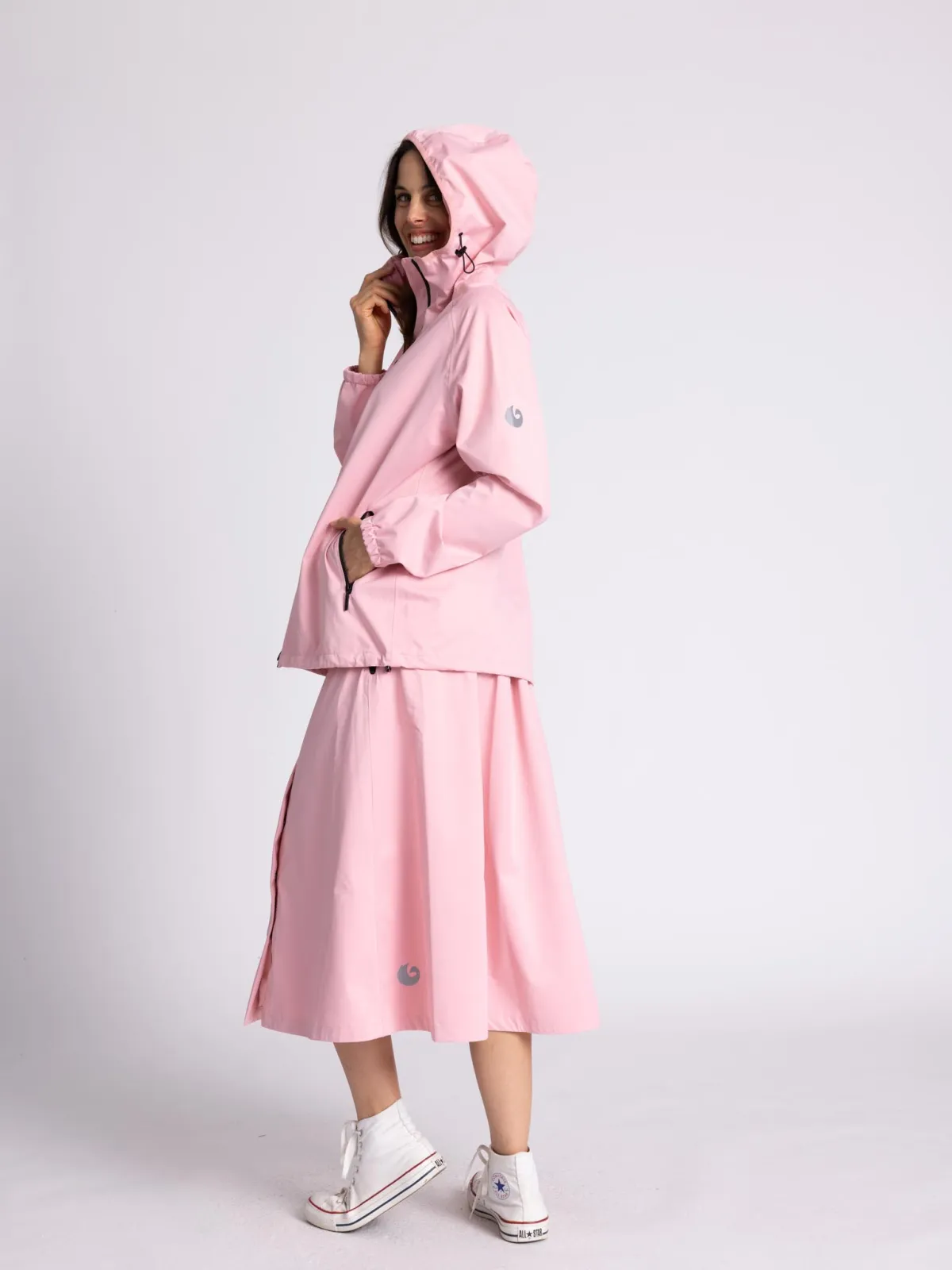 WEGA Green Goose Damenjacke mit verschweißten Nähten Anniversary Rain - Vegane Regenjacke in Candy Pink