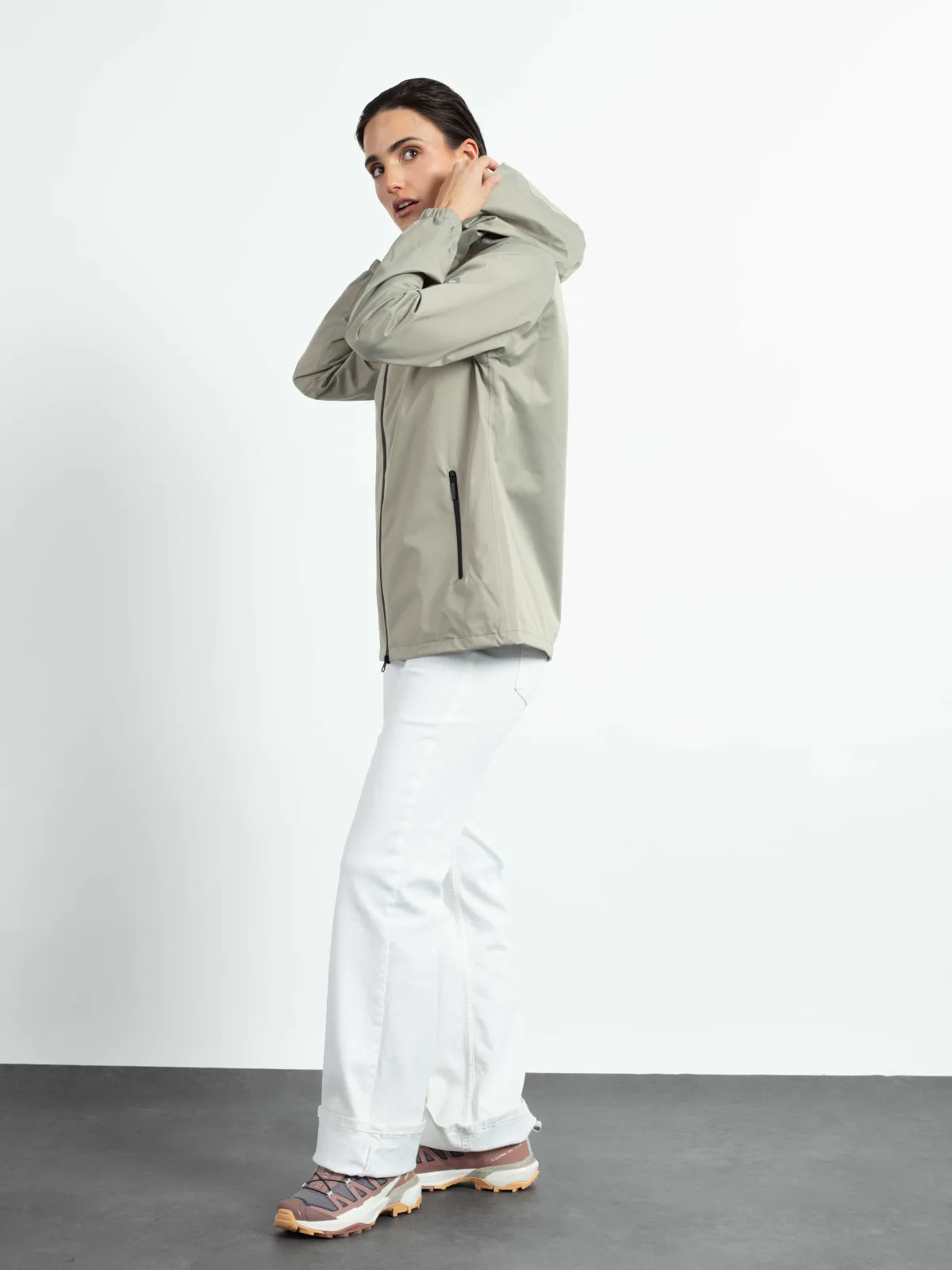 WEGA Green Goose Damenjacke mit verschweißten Nähten Anniversary Rain - Vegane Regenjacke in Schilf