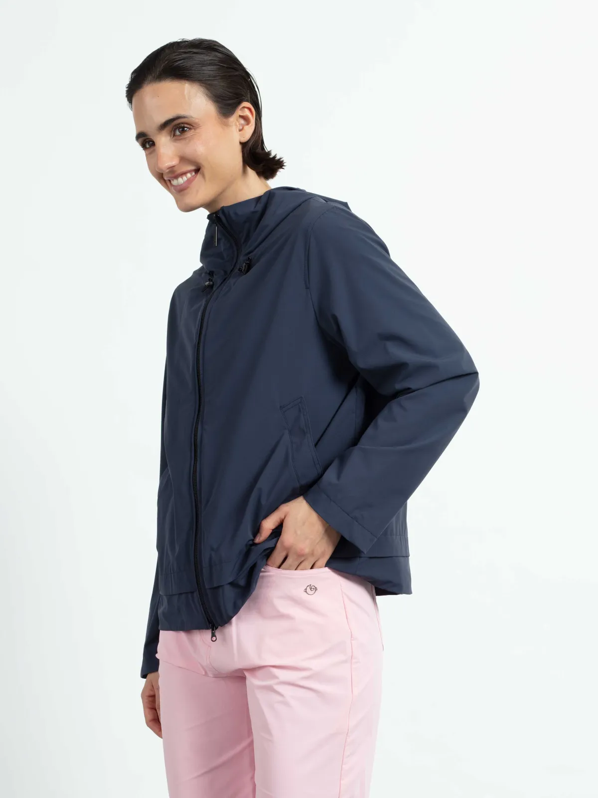 WEGA Green Goose Damenjacke mit verschweißten Nähten Anniversary Rain - Vegane Regenjacke in Navy