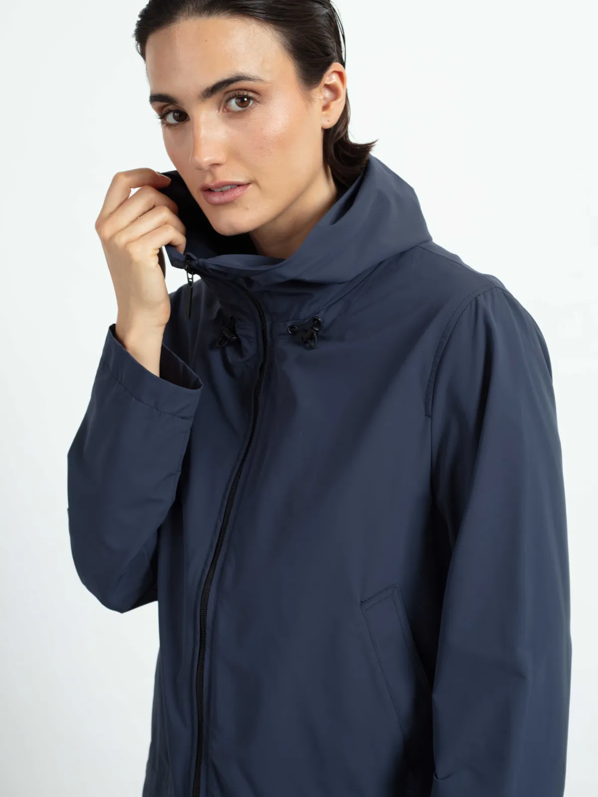 WEGA Green Goose Damenjacke mit verschweißten Nähten Anniversary Rain - Vegane Regenjacke in Navy