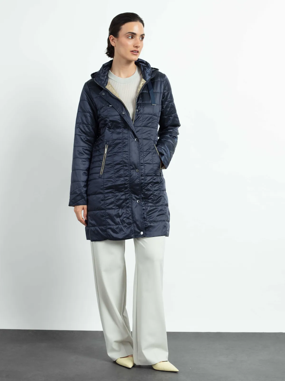 Mantel Rautenstepp Two Tone recycled