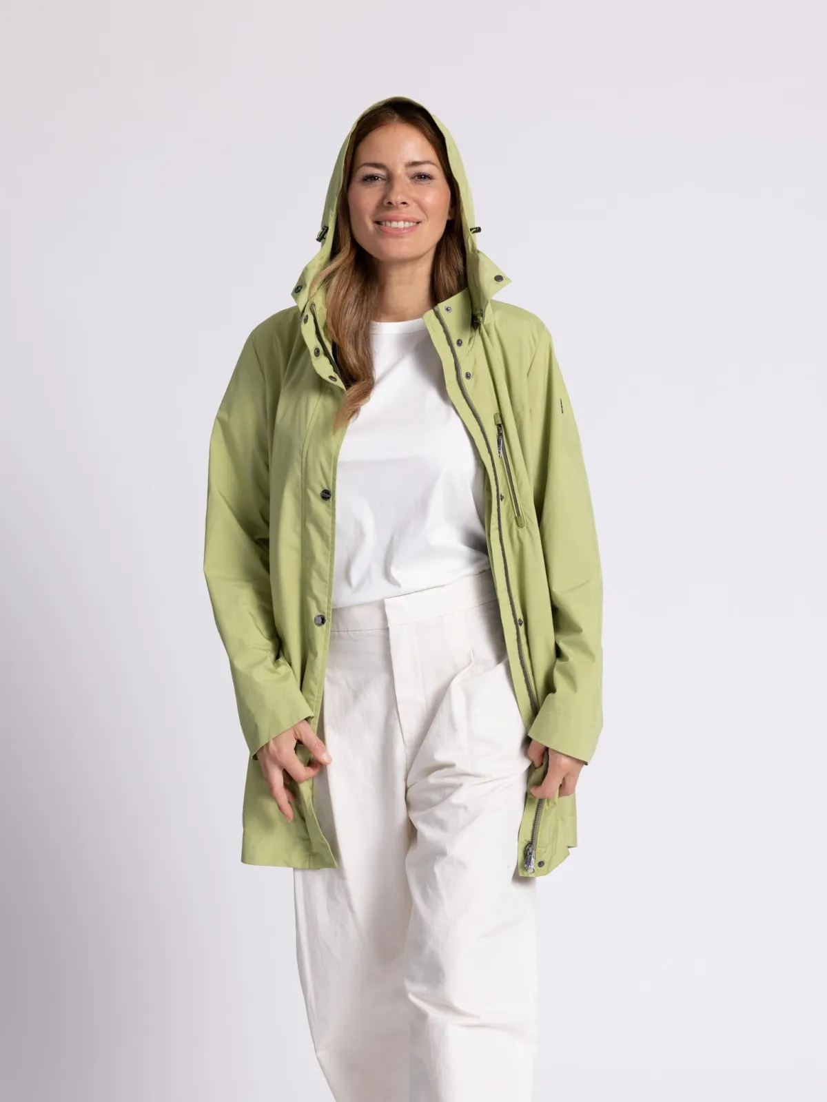 Mantel mit Kapuze Function light