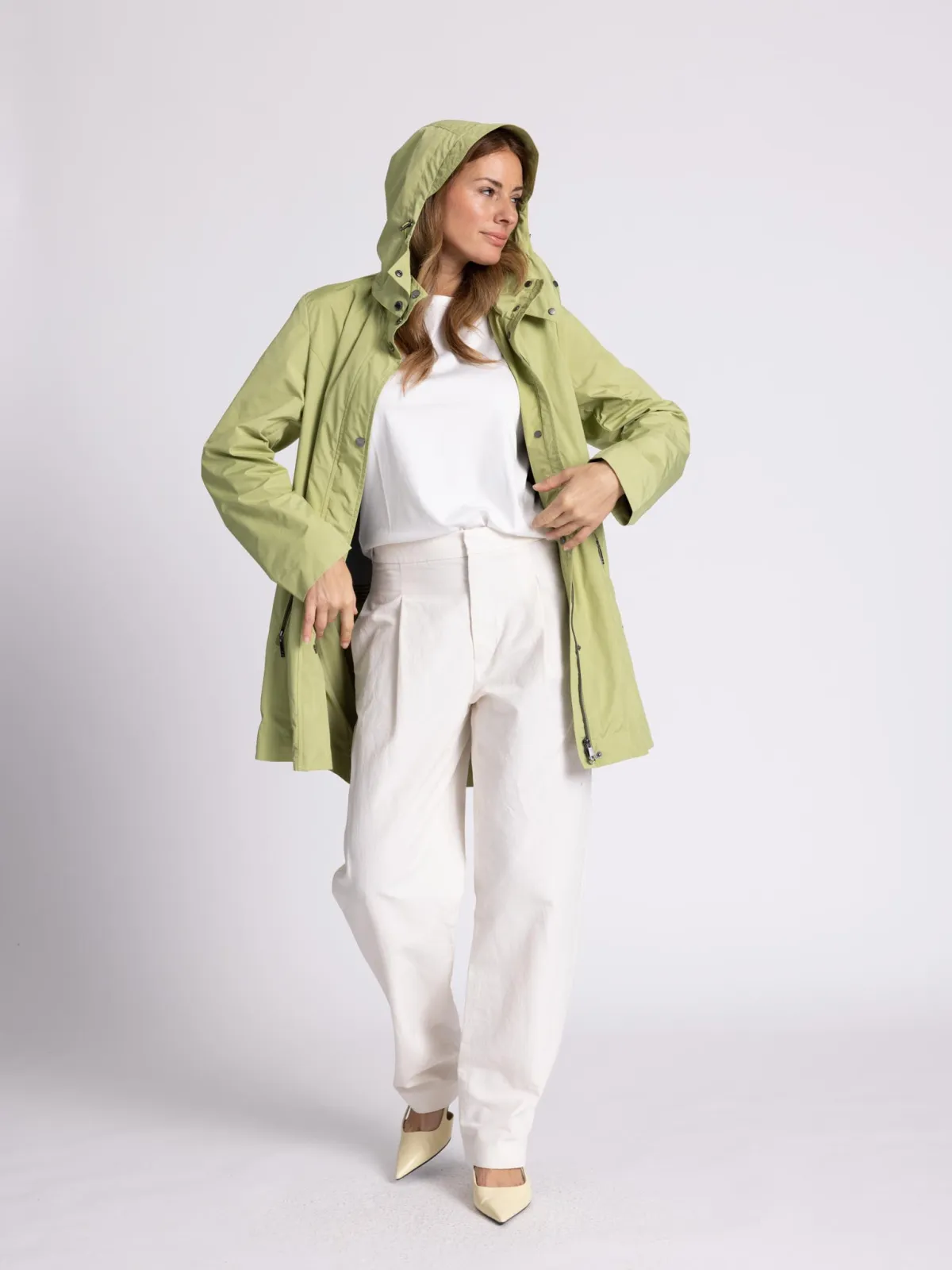 Mantel mit Kapuze Function light