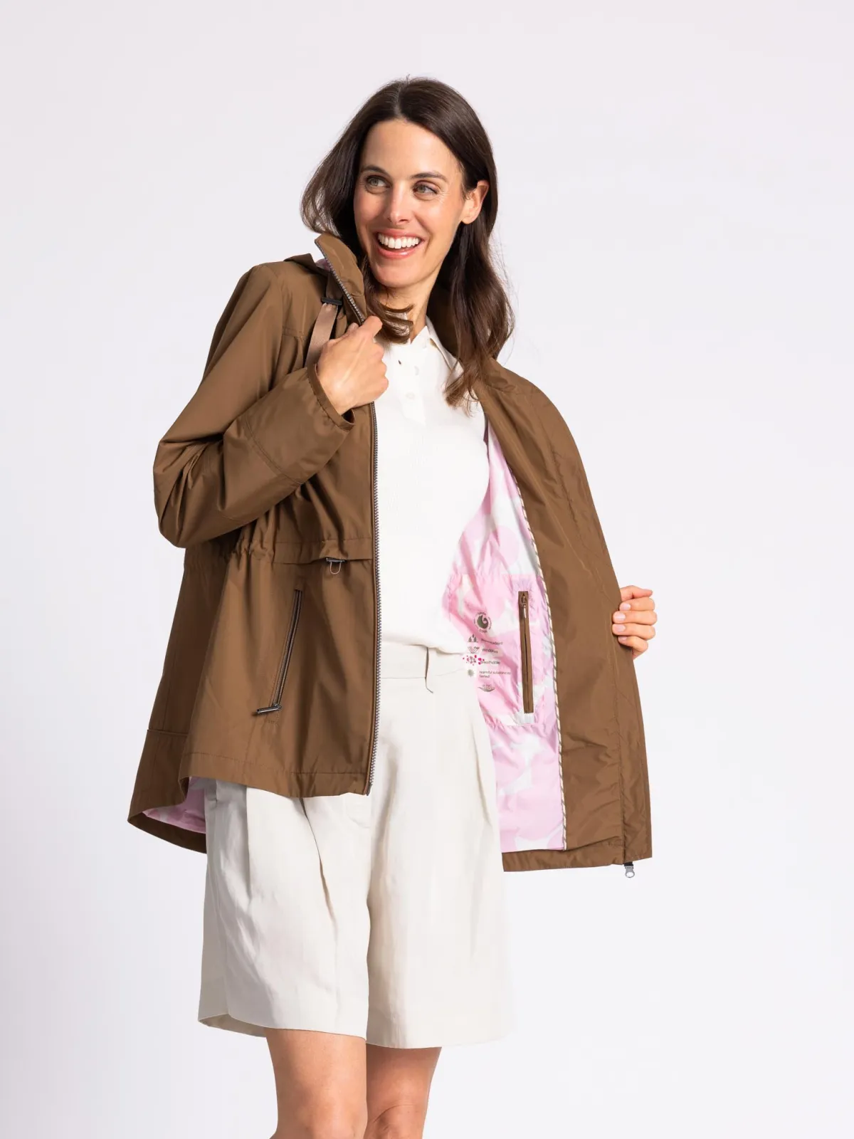 Jacke mit RT-Taillenzug Soft-Peach