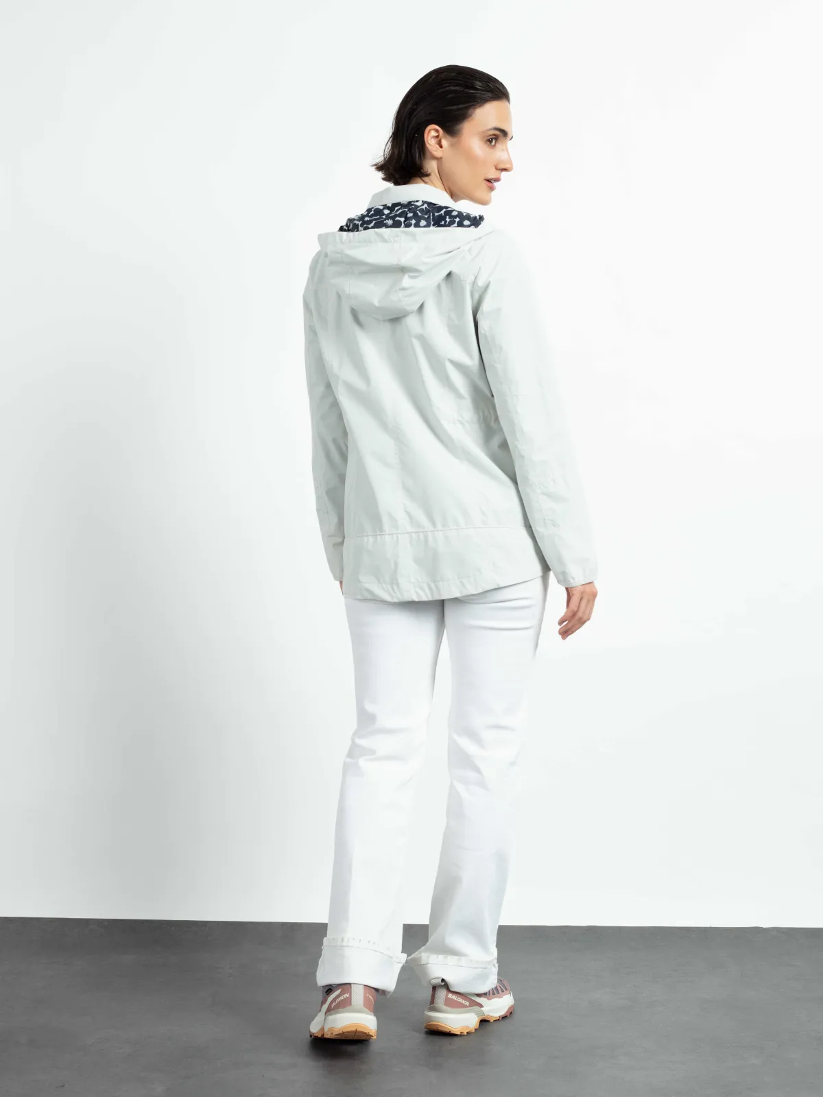 WEGA Green Goose Damenjacke mit RT-Taillenzug Soft-Peach - Recycelte Vegane Jacke in Dawn Grey