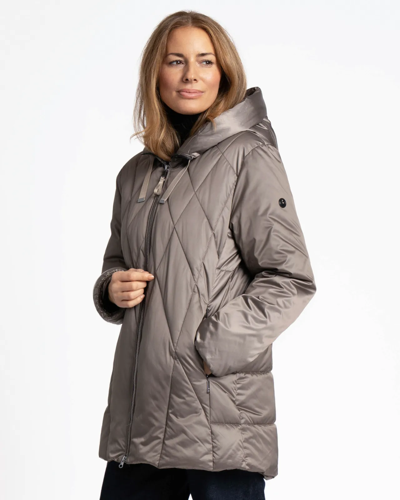 WEGA Green Goose Satin Longjacke MARAVELLE