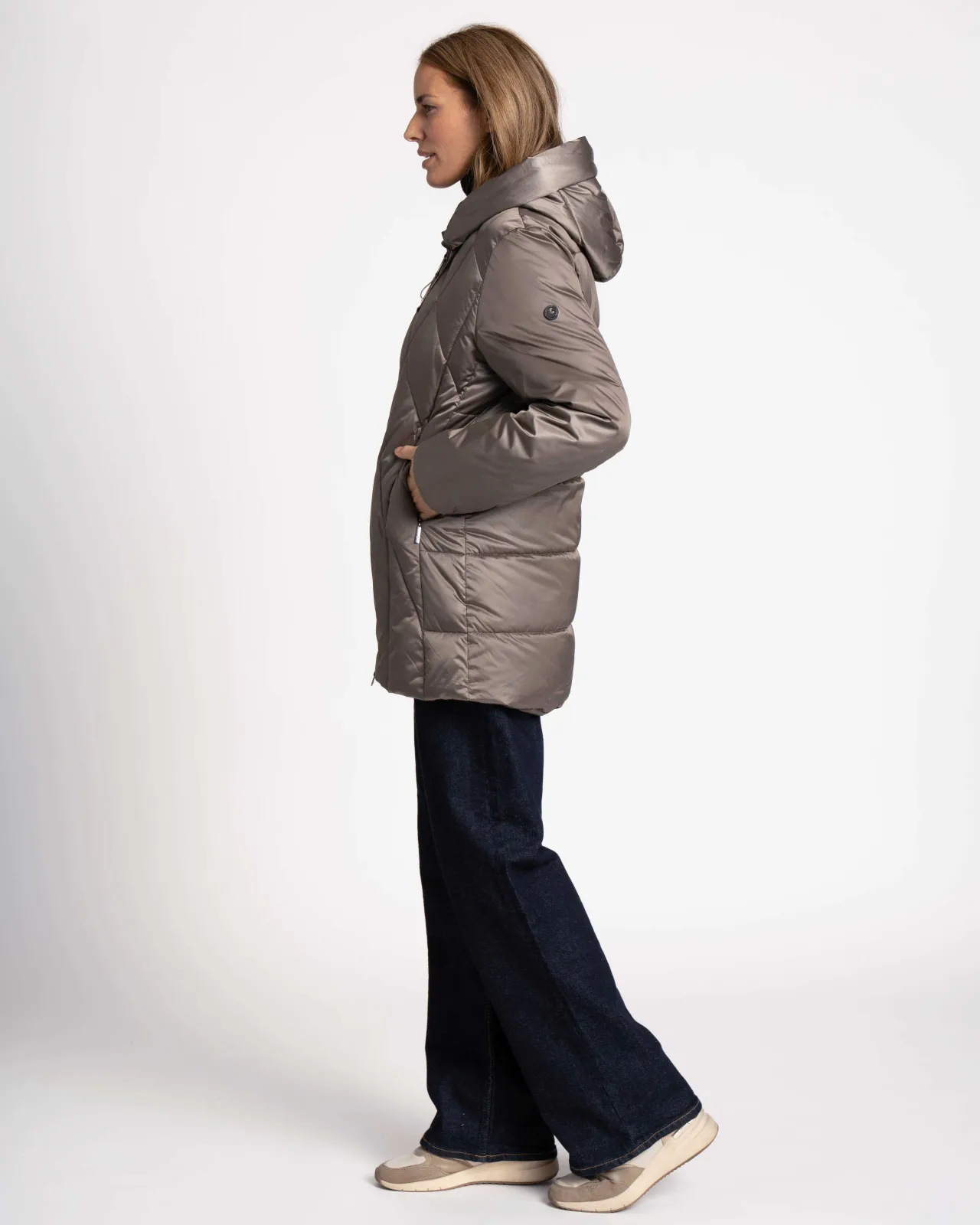 WEGA Green Goose Satin Longjacke MARAVELLE