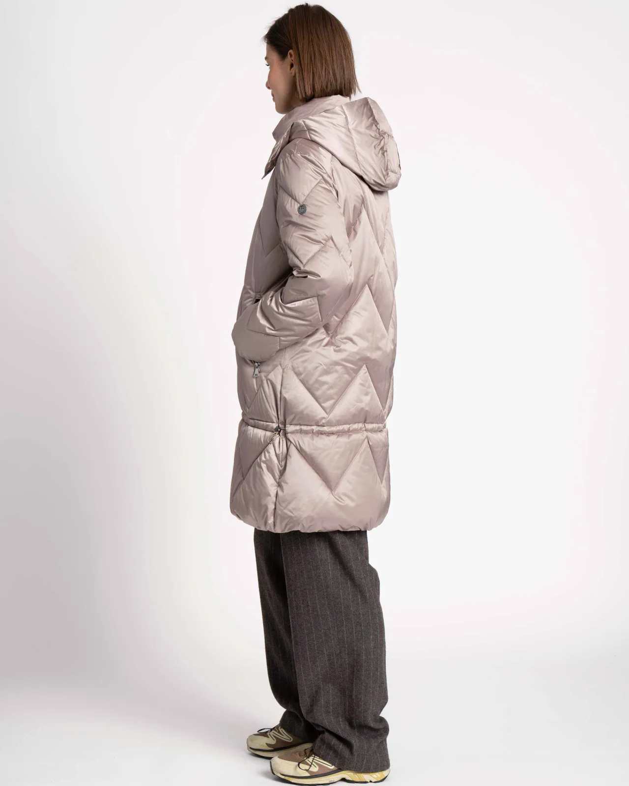 WEGA Green Goose Satin Steppmantel CYBELLE