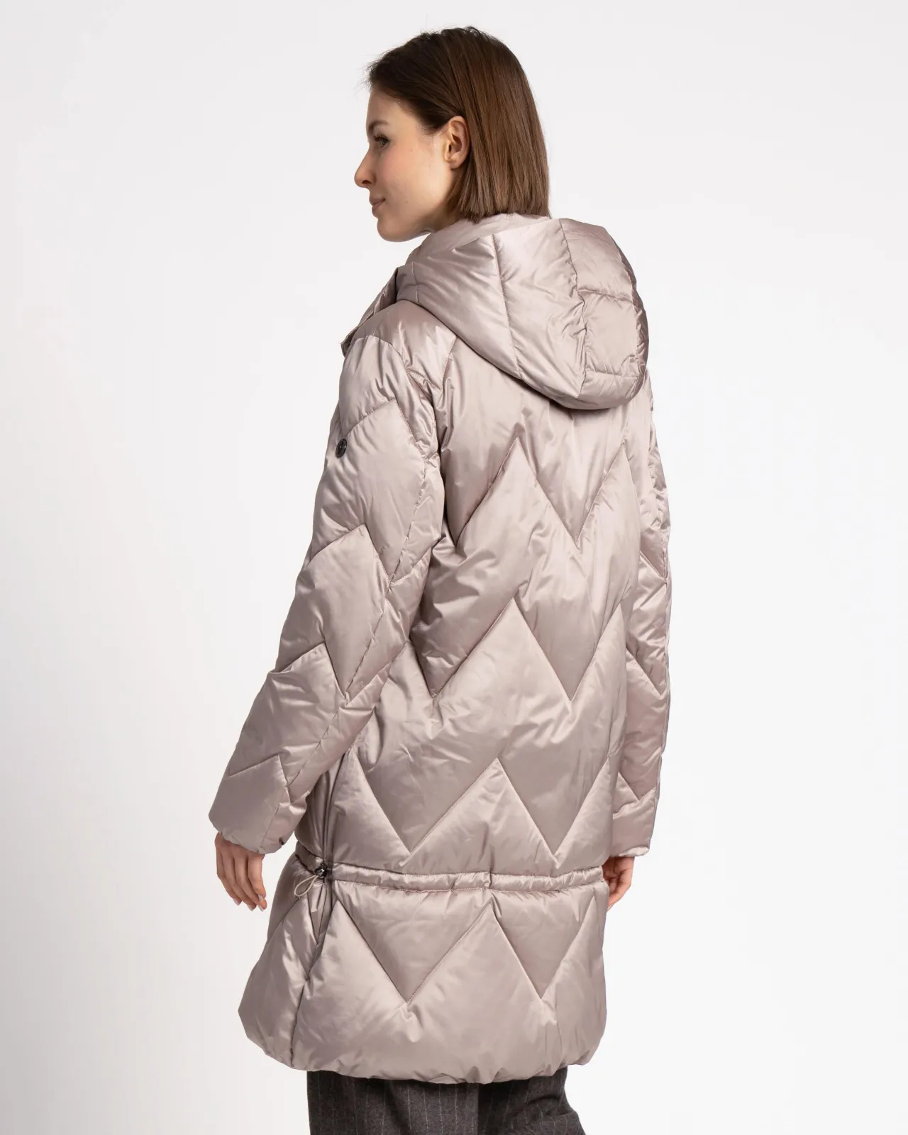 WEGA Green Goose Satin Steppmantel CYBELLE