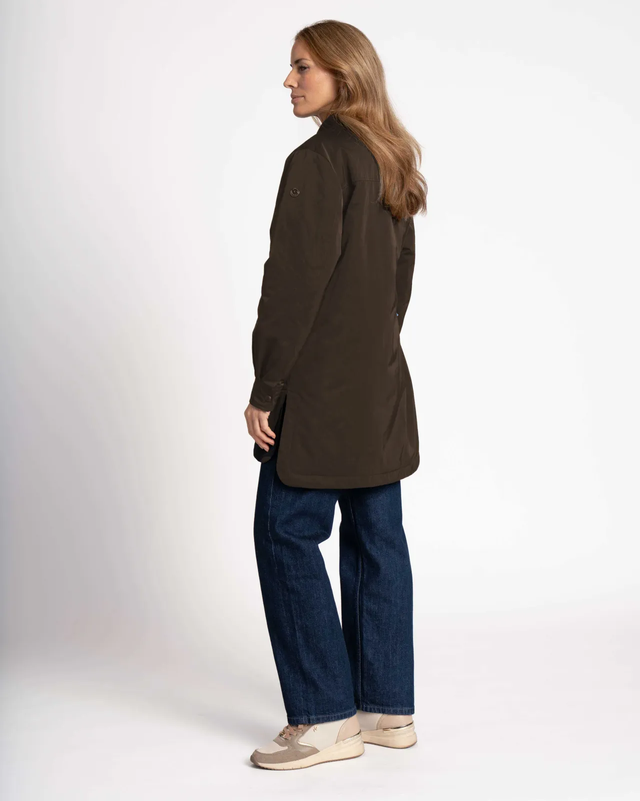 WEGA Green Goose Lange Hemdjacke für Damen in Braun