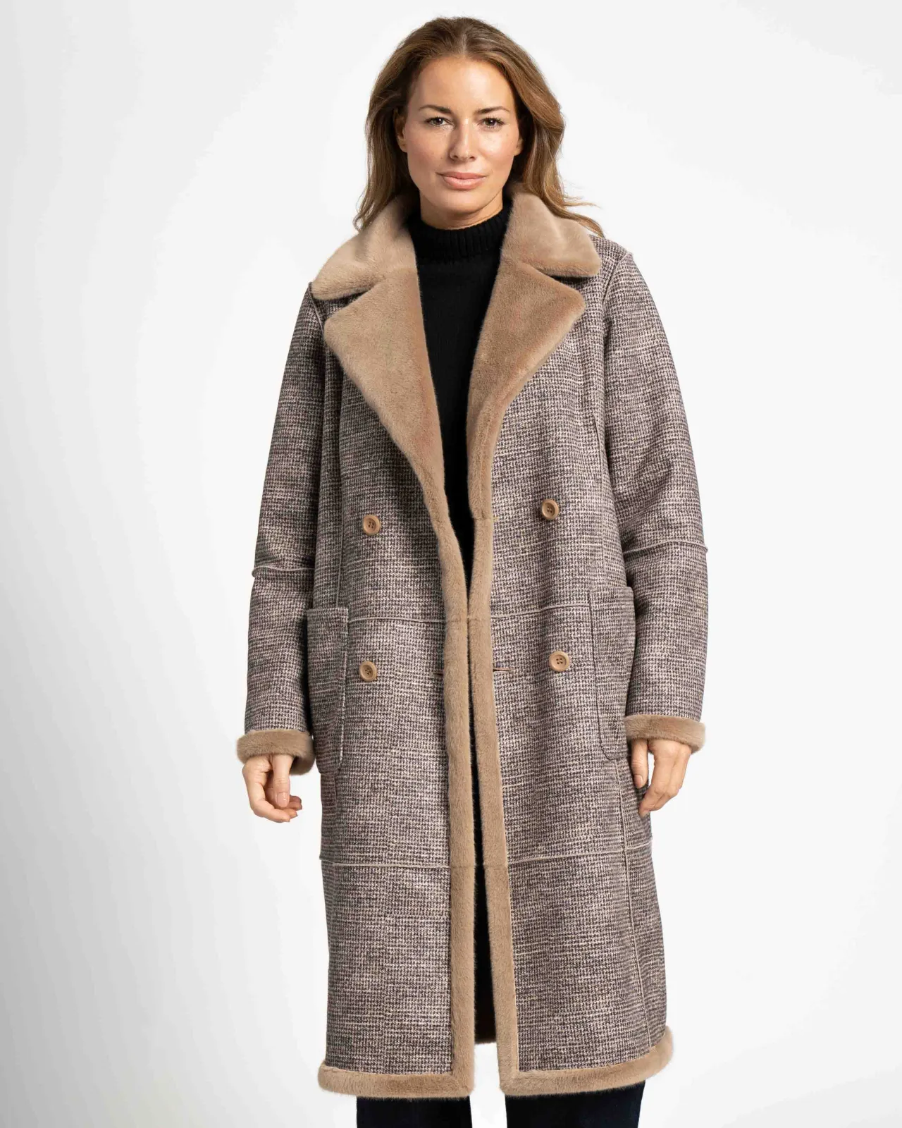 WEGA Green Goose Fake-Fur Wendemantel MODANIQUE