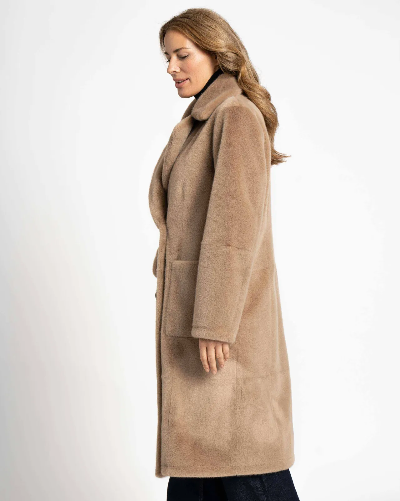 WEGA Green Goose Fake-Fur Wendemantel MODANIQUE