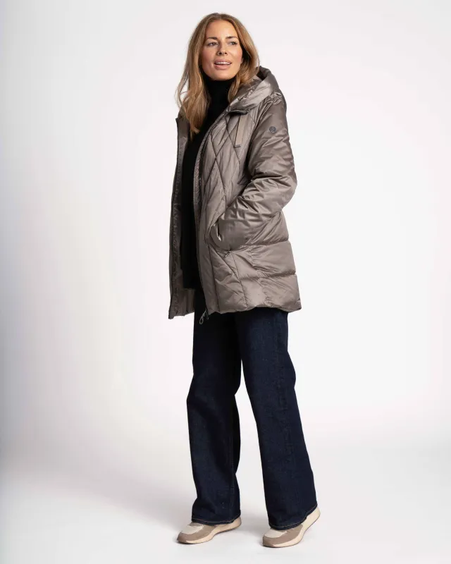 WEGA Green Goose Satin Longjacke MARAVELLE